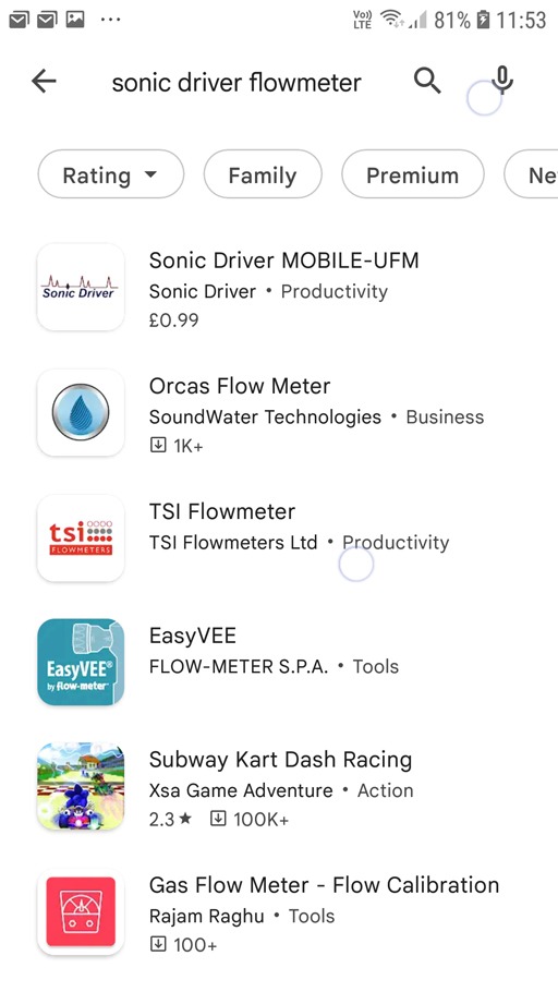 Mobile-UFM app on Play Store - Clamp-on flow solutions